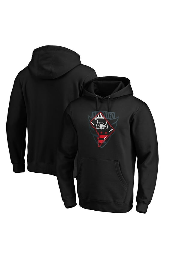 Men's Black D.C. United Hometown Collection State Glow Pullover Hoodie