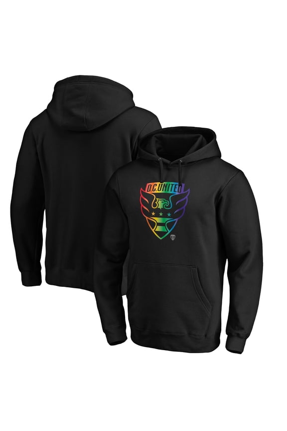 Men's Black D.C. United Team Pride Logo Pullover Hoodie