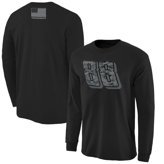 Men's Black Dale Earnhardt Jr. Digi Camo Battallion Long Sleeve T-Shirt