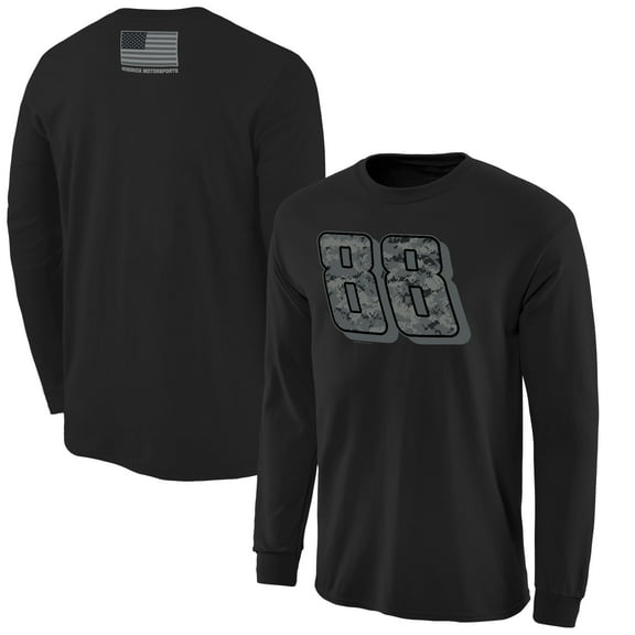 Men's Black Dale Earnhardt Jr. Digi Camo Battallion Long Sleeve T-Shirt