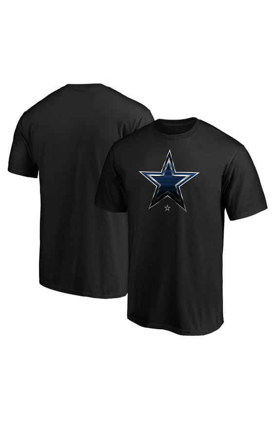 Men's Black Dallas Cowboys Midnight Mascot Team Logo T-Shirt