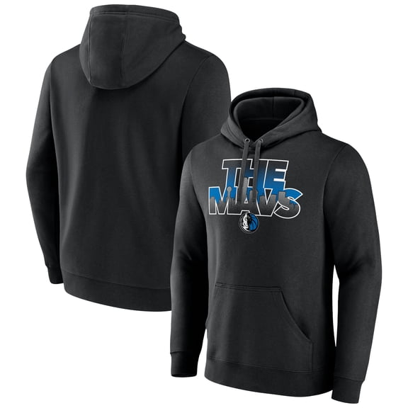 Men's Black Dallas Mavericks Announcer Pullover Hoodie