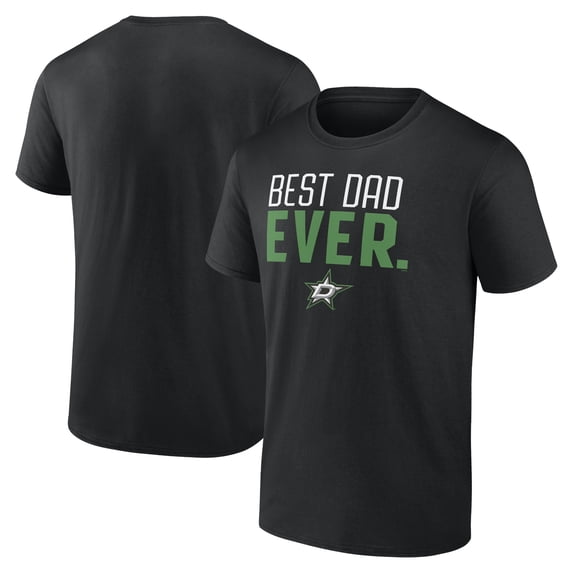 Men's Black Dallas Stars Best Dad Ever T-Shirt