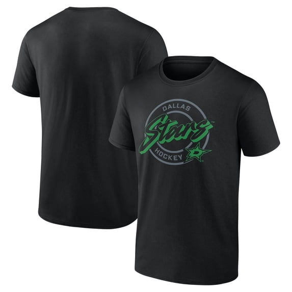 Men's Black Dallas Stars Colorblock Puck T-Shirt