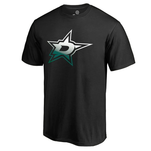 Men's Black Dallas Stars Gradient Logo T-Shirt