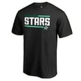 thumbnail image 1 of Men's Black Dallas Stars Iconic Collection On Side Stripe T-Shirt, 1 of 3