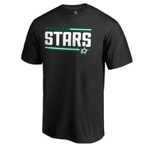 Men's Black Dallas Stars Iconic Collection On Side Stripe T-Shirt