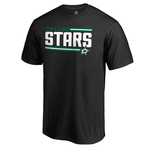 Men's Black Dallas Stars Iconic Collection On Side Stripe T-Shirt