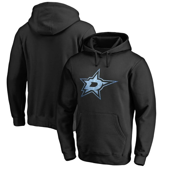 Men's Black Dallas Stars Rinkside Pond Hockey Pullover Hoodie