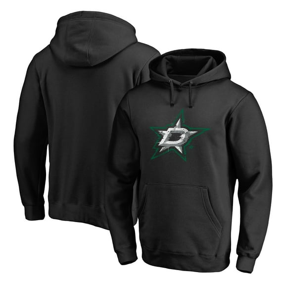 Men's Black Dallas Stars Splatter Logo Pullover Hoodie