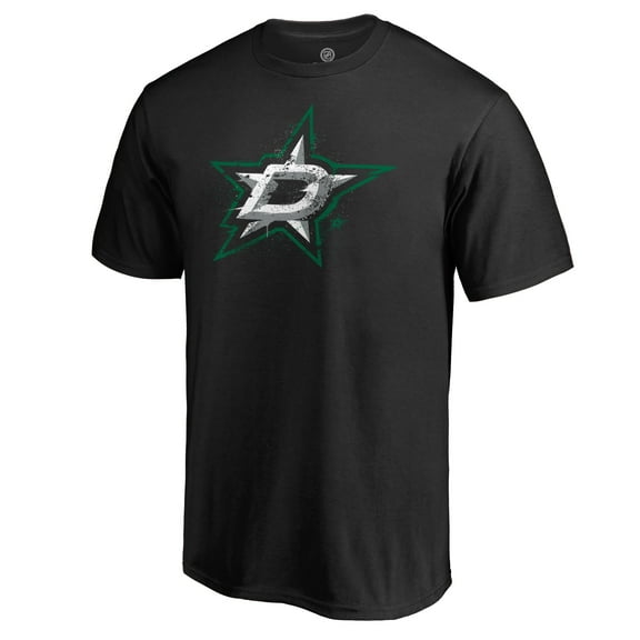 Men's Black Dallas Stars Splatter Logo T-Shirt