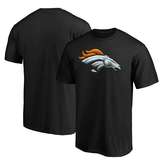 Men's Black Denver Broncos Midnight Mascot Team Logo T-Shirt