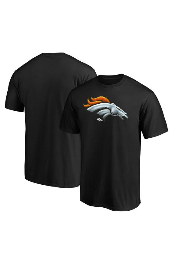 Men's Black Denver Broncos Midnight Mascot Team Logo T-Shirt