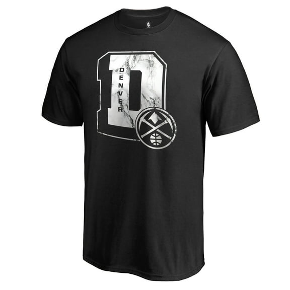 Men's Black Denver Nuggets Letterman T-Shirt