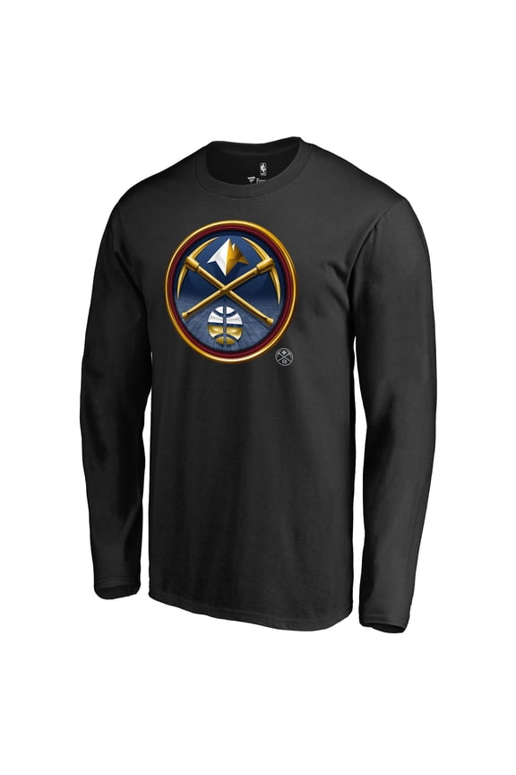 Men's Black Denver Nuggets Midnight Mascot Long Sleeve T-Shirt