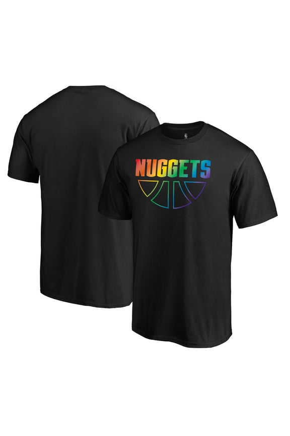 Men's Black Denver Nuggets Team Pride Wordmark T-Shirt