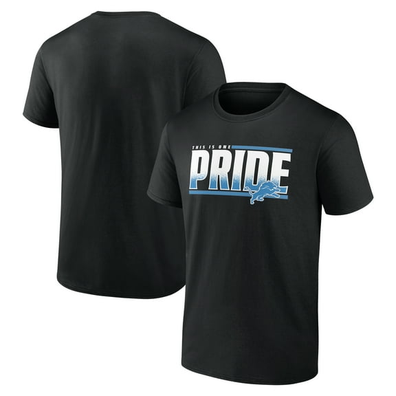 Men's Black Detroit Lions One Pride T-Shirt