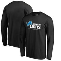 Men's Black Detroit Lions Team Lockup II Long Sleeve T-Shirt