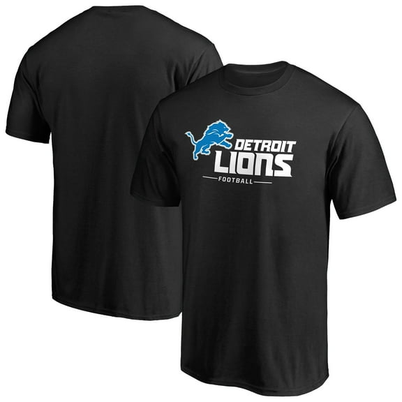 Men's Black Detroit Lions Team Lockup T-Shirt