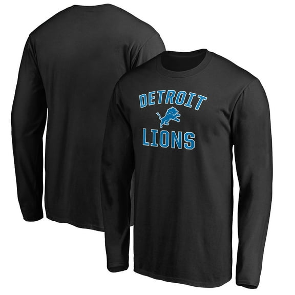 Men's Black Detroit Lions Victory Arch Long Sleeve T-Shirt