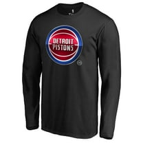 Men's Black Detroit Pistons Midnight Mascot Long Sleeve T-Shirt
