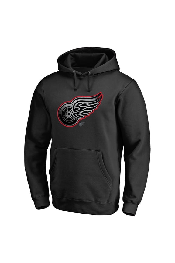 Men's Black Detroit Red Wings Core Smoke Pullover Hoodie