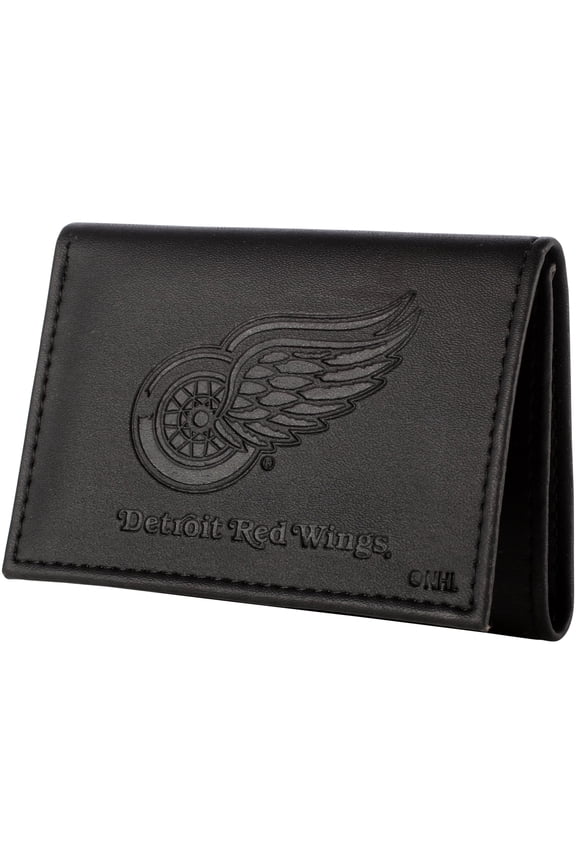 Men's Black Detroit Red Wings Hybrid Tri-Fold Wallet