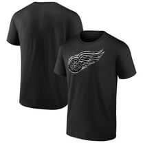 Men's Black Detroit Red Wings Iced Out T-Shirt