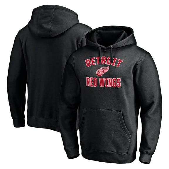Men's Black Detroit Red Wings Victory Arch Pullover Hoodie