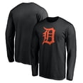 thumbnail image 1 of Men's Black Detroit Tigers Official Team Logo Long Sleeve T-Shirt, 1 of 3