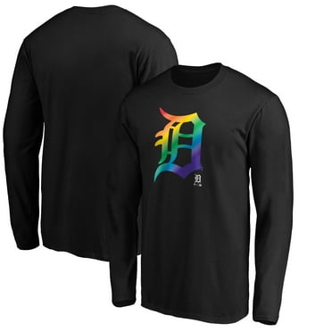 Men's Black Detroit Tigers Team Pride Logo Long Sleeve T-Shirt