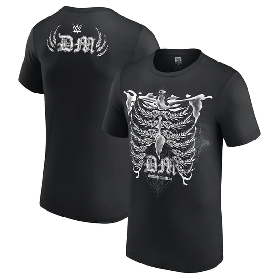 Men's Black Dominik Mysterio Bandana Rib Cage T-Shirt