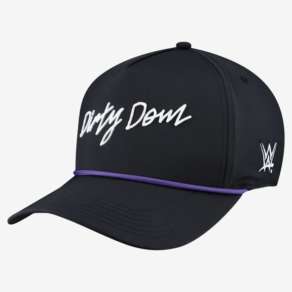 Men's Black Dominik Mysterio Dirty Dom Script Caddy Snapback Hat