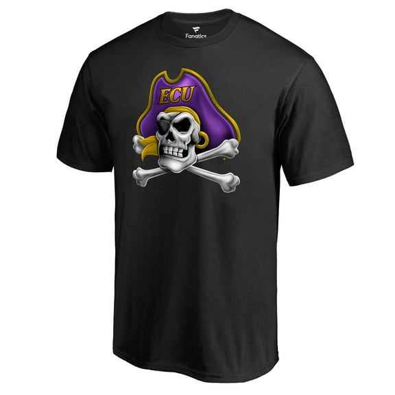 Men's Black East Carolina Pirates Midnight Mascot T-Shirt