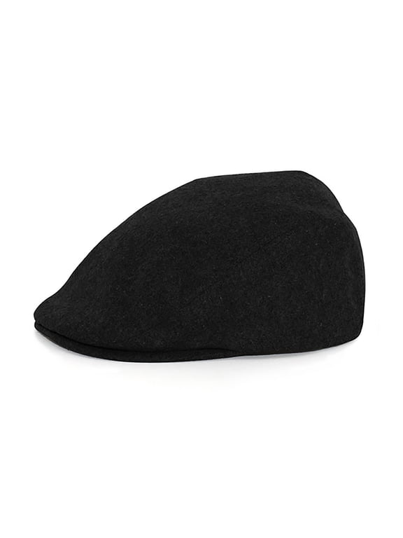 Men's Black Elastic Wool Ivy Cap