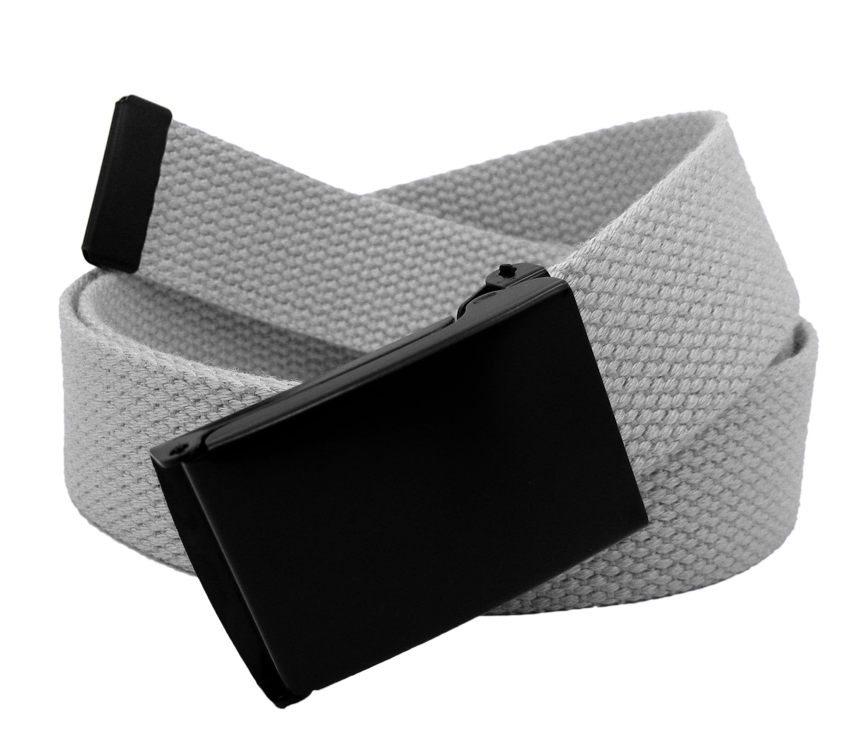 Gelante Fully Adjustable Canvas Web Belt with Black Flip Top