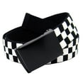 thumbnail image 1 of Men's Black Flip Top Military Belt Buckle with Canvas Web Belt XXX-Large Checkered, 1 of 3