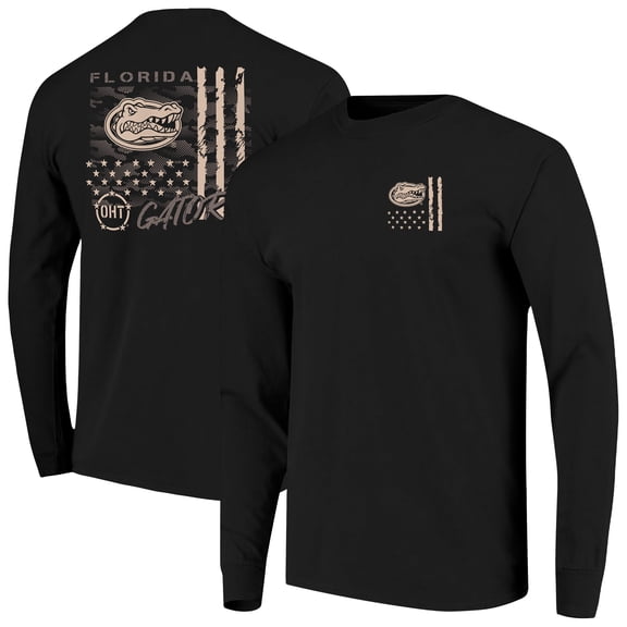 Men's Black Florida Gators OHT Camo Overlay Comfort Colors Long Sleeve T-Shirt