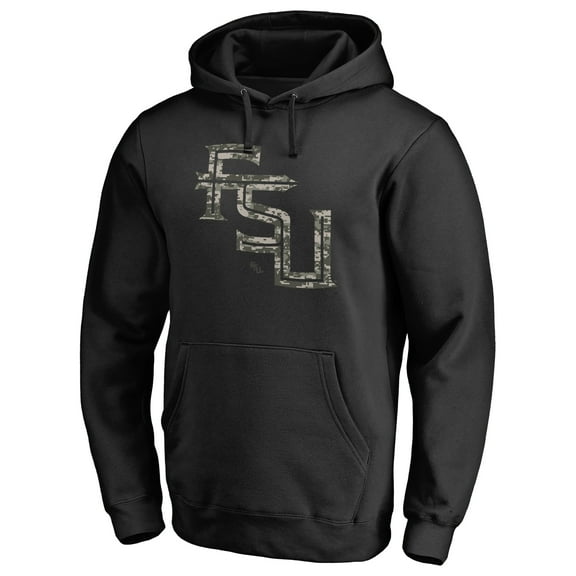 Men's Black Florida State Seminoles Camo Cloak Pullover Hoodie