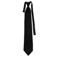 thumbnail image 1 of Men’s Black Formal Satin Pre-Tied Necktie Tie in a Variety of Colors by Spencer J’s Signature Satin Collection, 1 of 4