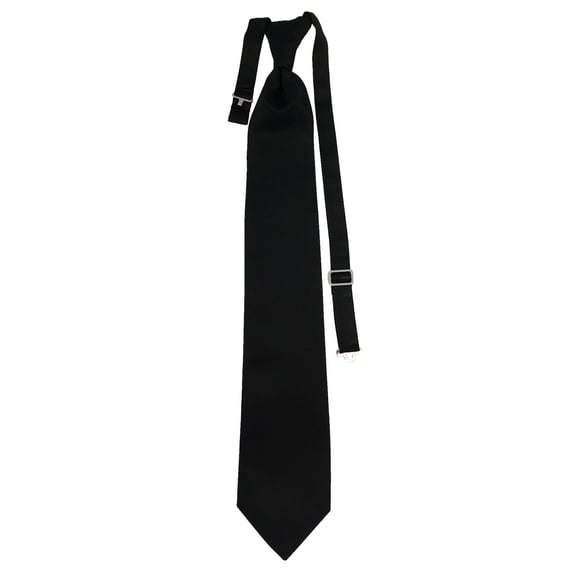 Men’s Black Formal Satin Pre-Tied Necktie Tie in a Variety of Colors by Spencer J’s Signature Satin Collection