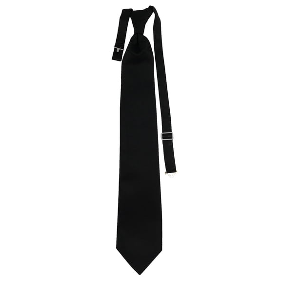 Men’s Black Formal Satin Pre-Tied Necktie Tie in a Variety of Colors by Spencer J’s Signature Satin Collection