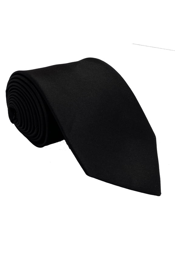 Men’s Black Formal Satin Self-Tie Necktie in a Variety of Colors by Spencer J’s Signature Satin Collection