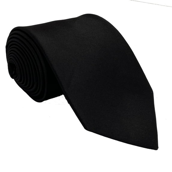 Men’s Black Formal Satin Self-Tie Necktie in a Variety of Colors by Spencer J’s Signature Satin Collection