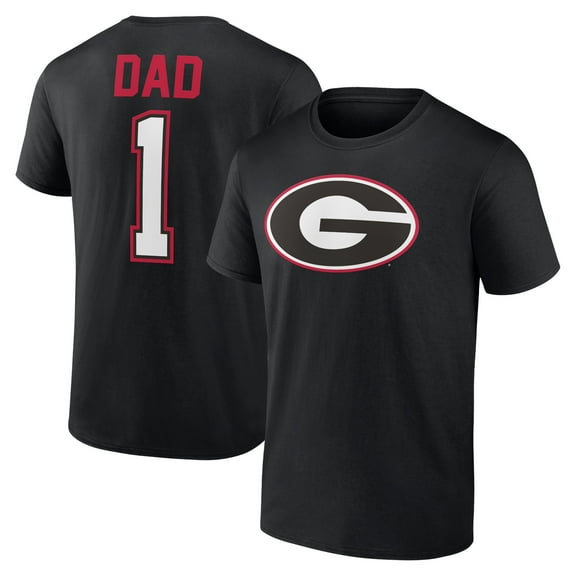 Men's Black Georgia Bulldogs Father's Day #1 Dad T-Shirt