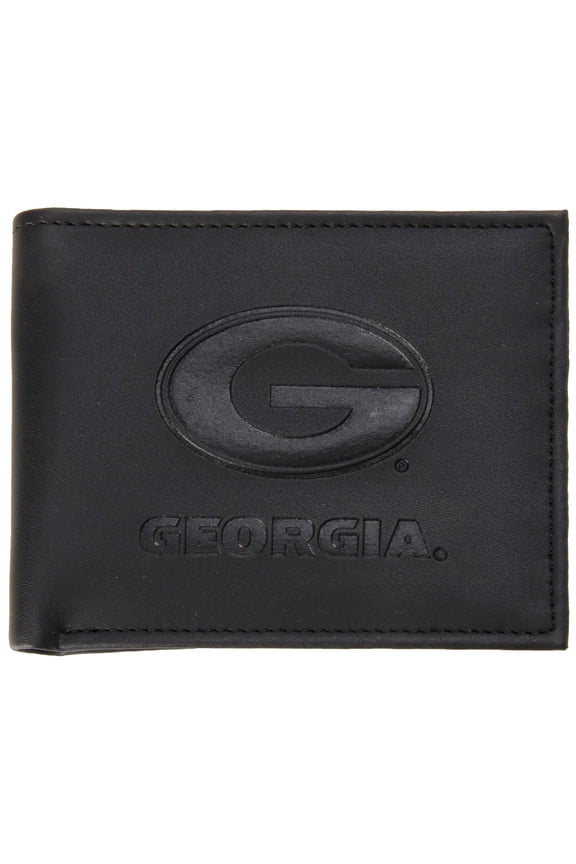 Men's Black Georgia Bulldogs Hybrid Bi-Fold Wallet