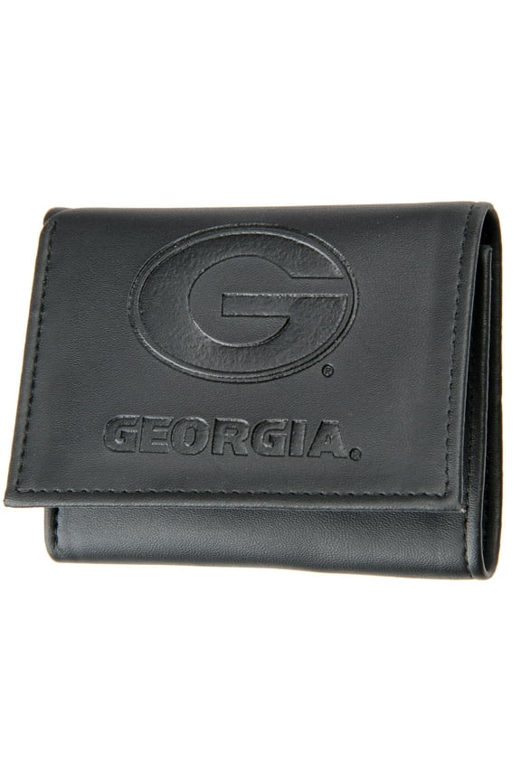 Men's Black Georgia Bulldogs Hybrid Tri-Fold Wallet