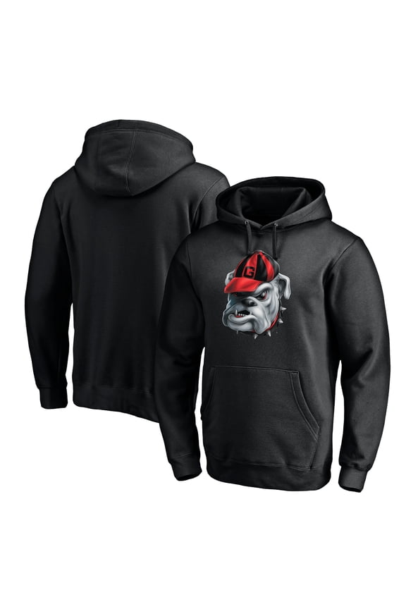 Men's Black Georgia Bulldogs Midnight Mascot Pullover Hoodie