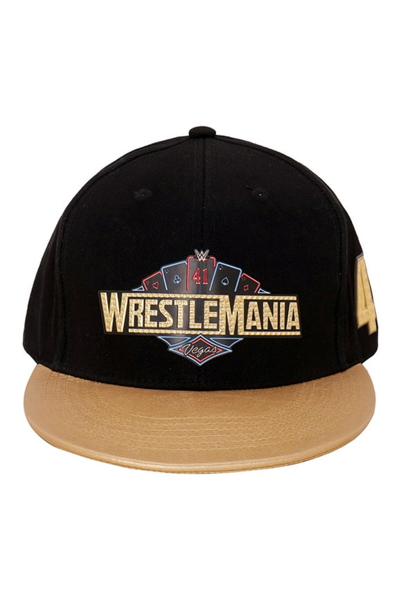 Men's Black/Gold WrestleMania 41 Snapback Hat