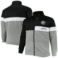 thumbnail image 1 of Men's Black/Gray Brooklyn Nets Big & Tall Pieced Body Full-Zip Track Jacket, 1 of 4